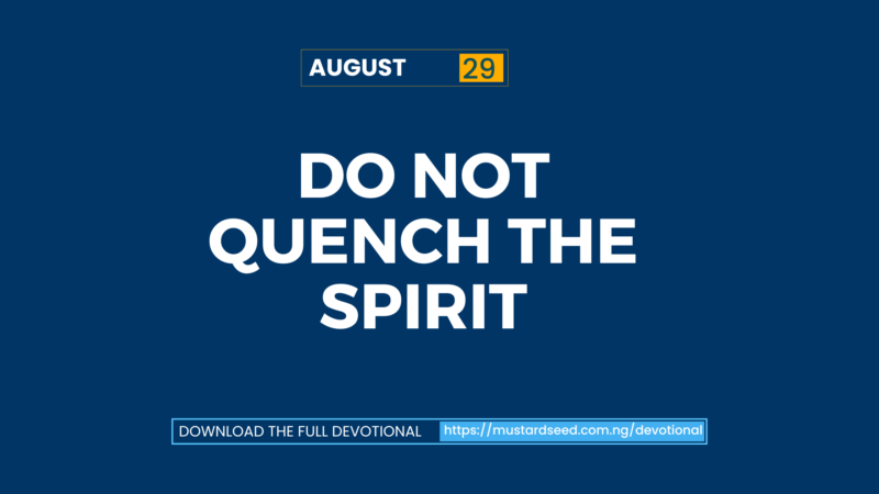 Do Not Quench the Spirit