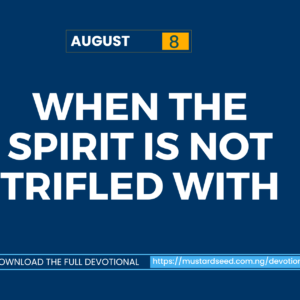 When the Spirit Is Not Trifled With