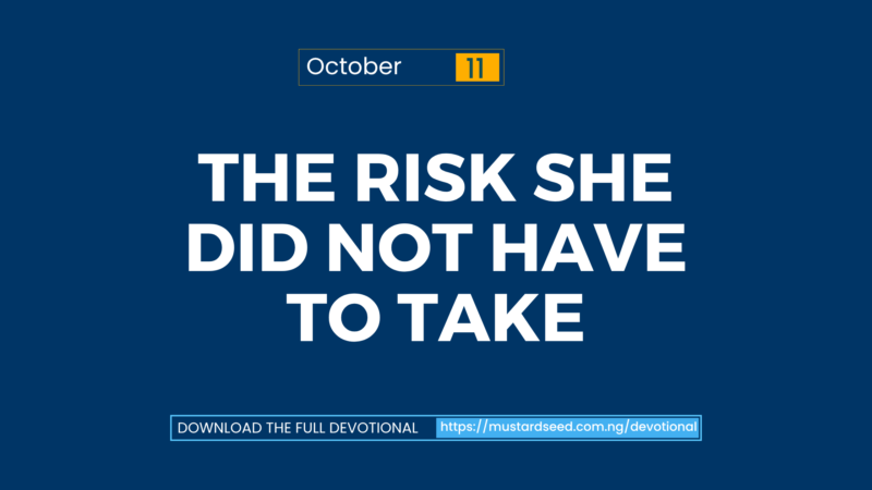 The Risk She Did Not Have to Take