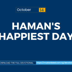 Haman’s Happiest Day