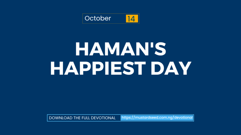Haman’s Happiest Day