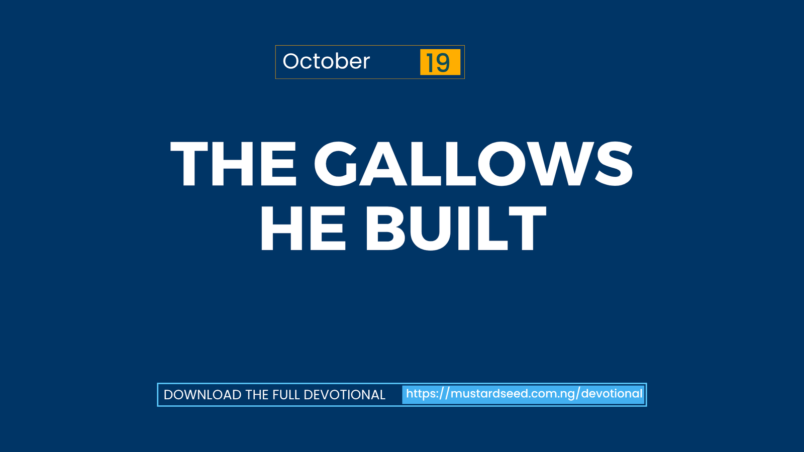 The Gallows He Built