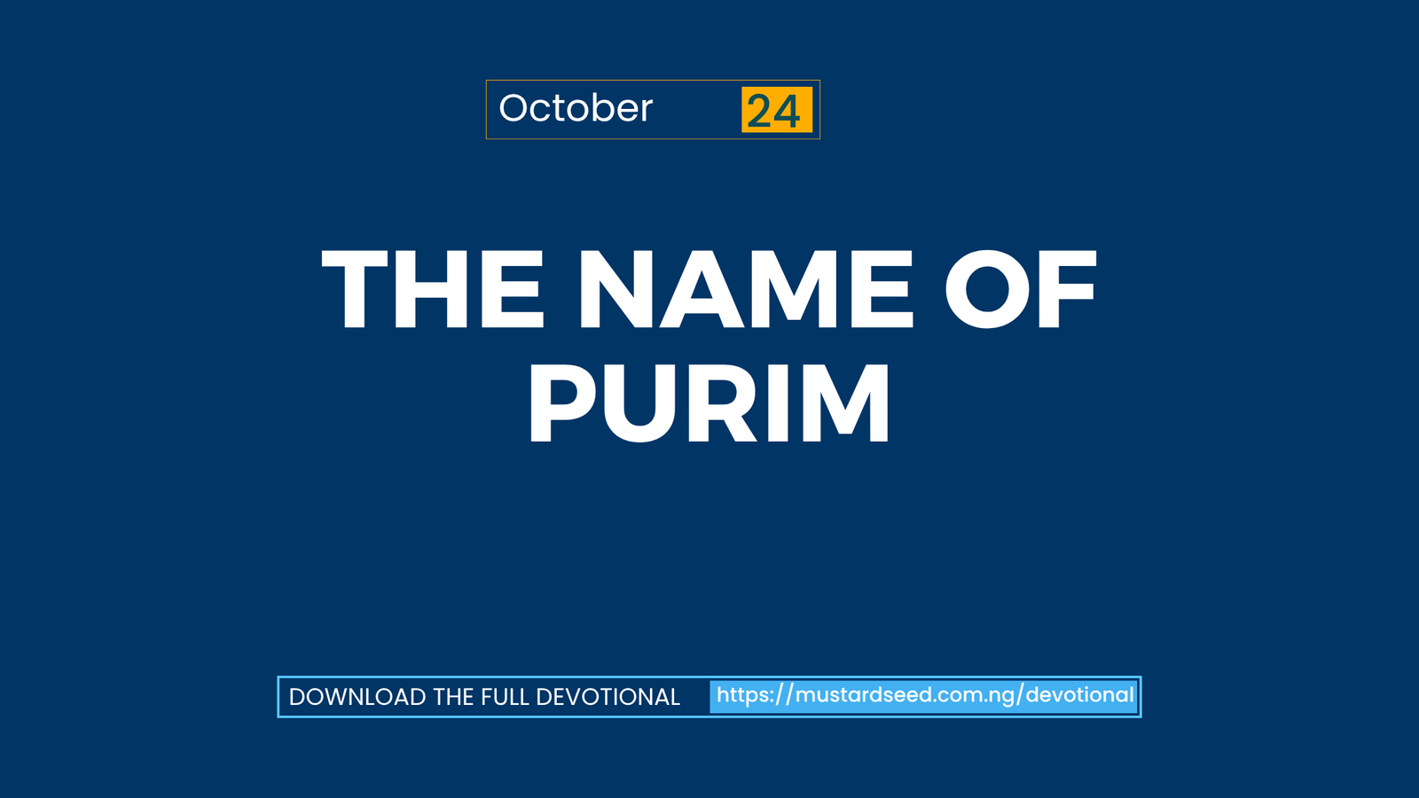 The Name of Purim