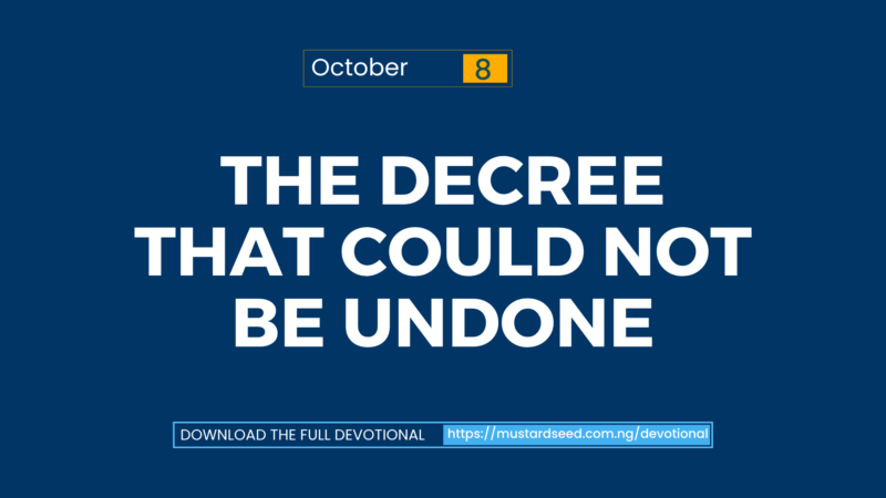 The Decree That Could Not Be Undone